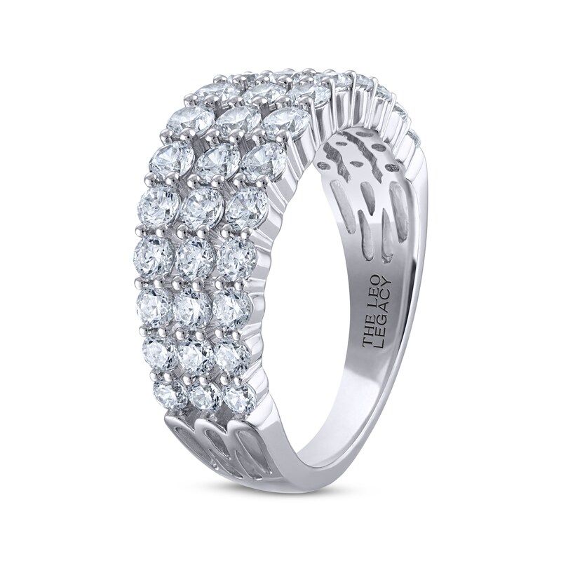 Main Image 2 of THE LEO Legacy Lab-Grown Diamond Three-Row Anniversary Ring 2 ct tw 14K White Gold