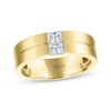 Thumbnail Image 0 of Men's THE LEO Legacy Lab-Created Diamond Emerald-Cut Wedding Band 1/2 ct tw 14K Yellow Gold