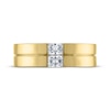 Thumbnail Image 2 of Men's THE LEO Legacy Lab-Created Diamond Emerald-Cut Wedding Band 1/2 ct tw 14K Yellow Gold