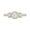 Thumbnail Image 3 of THE LEO Diamond Round-Cut Three-Stone Engagement Ring 7/8 ct tw 14K Yellow Gold