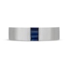 Thumbnail Image 3 of Neil Lane Men's Baguette-Cut Natural Blue Sapphire Wedding Band 14K White Gold