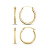 Thumbnail Image 1 of Hollow Hoop Earrings Set 15mm 14K Yellow Gold