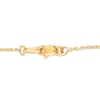 Thumbnail Image 3 of Pear-Shaped London Blue Topaz & Diamond Infinity Necklace 1/20 ct tw 10K Yellow Gold