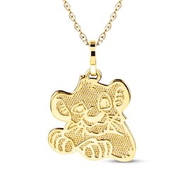 Children's The Lion King "Simba" Necklace 14K Yellow Gold 15"