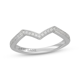 Neil Lane Diamond Chevron Wedding Band 1/5 ct tw 14K White Gold