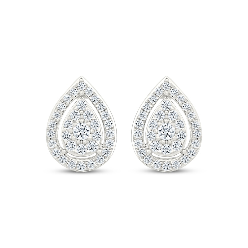 Main Image 2 of KAY Lab-Grown Diamonds Multi-Stone Pear-Shaped Stud Earrings 1/2 ct tw Sterling Silver