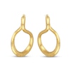 Thumbnail Image 2 of Satin-Finish Figure-Eight Hoop Earrings 14K Gold
