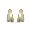 Thumbnail Image 2 of Diamond Dome J-Hoop Earrings 1/6 ct tw 10K Yellow Gold