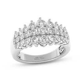 THE LEO Ideal Cut Diamond Anniversary Ring 1-3/4 ct tw 14K White Gold