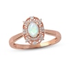 Thumbnail Image 1 of Ethiopian Opal & Diamond Ring 1/10 ct tw 10K Rose Gold