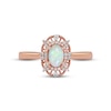 Thumbnail Image 3 of Ethiopian Opal & Diamond Ring 1/10 ct tw 10K Rose Gold