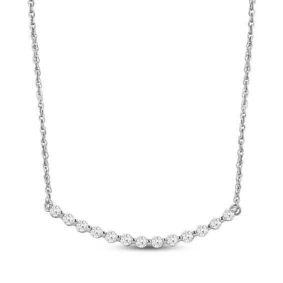 KAY Lab-Grown Diamonds Smile Necklace 1/2 ct tw 14K White Gold 18