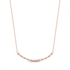 Thumbnail Image 3 of Baguette & Round-Cut Diamond Smile Necklace 1/6 ct tw 10K Rose Gold 18"
