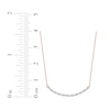 Thumbnail Image 7 of Baguette & Round-Cut Diamond Smile Necklace 1/6 ct tw 10K Rose Gold 18"