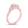 Thumbnail Image 2 of Now + Forever Emerald-Cut Diamond Halo Engagement Ring 1/2 ct tw 14K Rose Gold