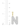 Thumbnail Image 3 of Diamond Puff Letter N Initial Charm 1/3 ct tw 10K Yellow Gold