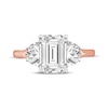 Thumbnail Image 3 of Memories Moments Magic Emerald-Cut Lab-Grown Diamond Three-Stone Engagement Ring 3-7/8 ct tw 14K Rose Gold