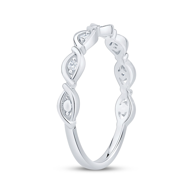 Main Image 2 of Now + Forever Diamond Five-Stone Anniversary Ring 1/15 ct tw 10K White Gold