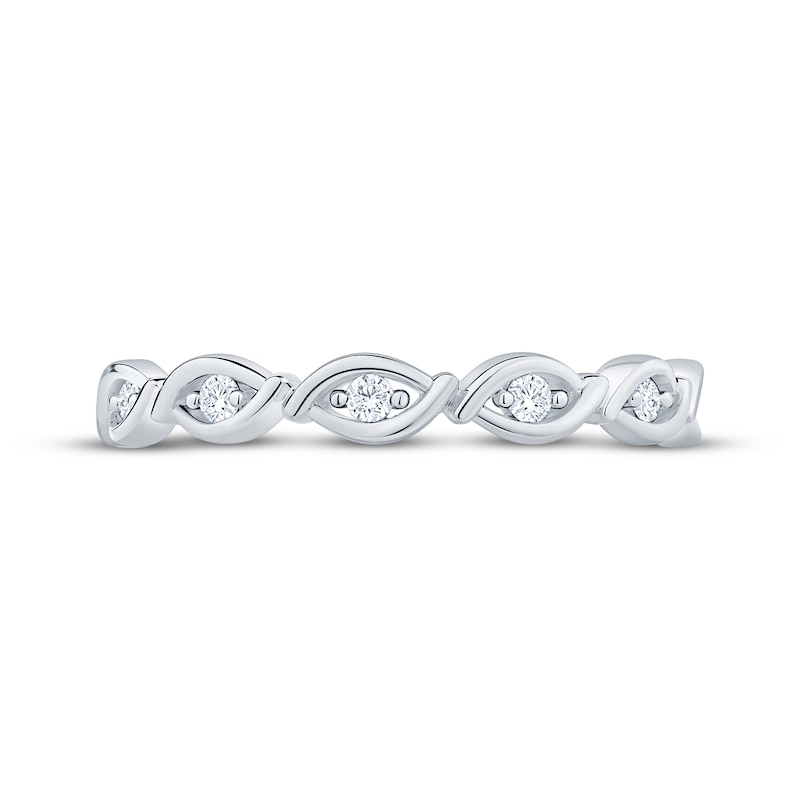 Main Image 3 of Now + Forever Diamond Five-Stone Anniversary Ring 1/15 ct tw 10K White Gold