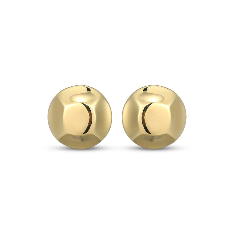 Main Image 2 of Angled Disc Stud Earrings 18K Yellow Gold-Plated Sterling Silver