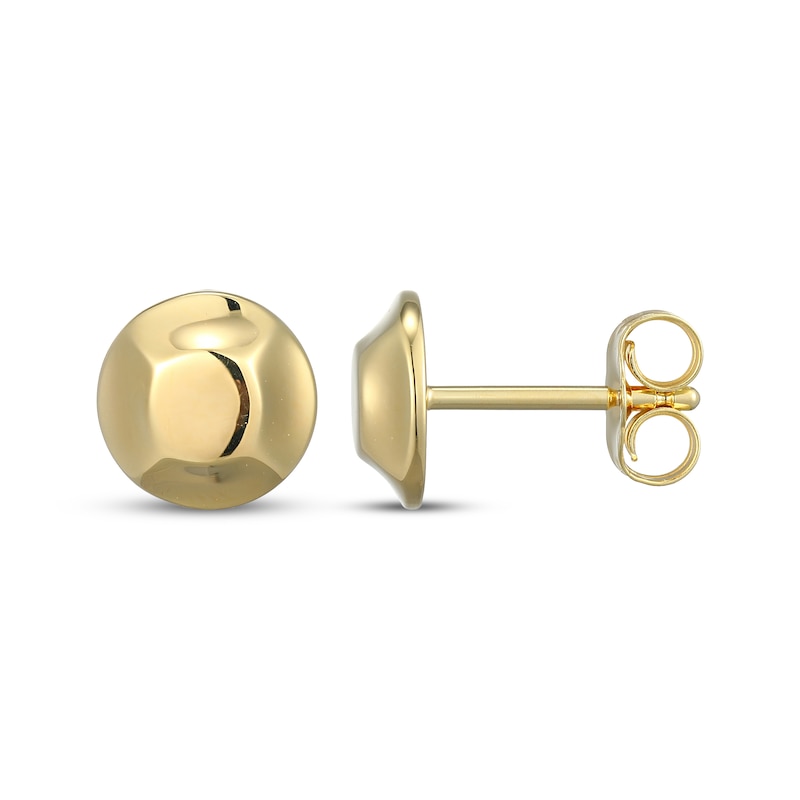 Main Image 3 of Angled Disc Stud Earrings 18K Yellow Gold-Plated Sterling Silver