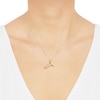 Thumbnail Image 4 of Puff Letter T Initial Necklace 14K Yellow Gold 18&quot;