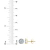 Thumbnail Image 3 of Multi-Diamond Circle Stud Earrings 1/2 ct tw 10K Yellow Gold