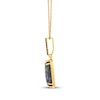 Thumbnail Image 2 of Le Vian Cushion-Cut Aquadite Necklace 1/20 ct tw Diamonds 14K Honey Gold 19&quot;