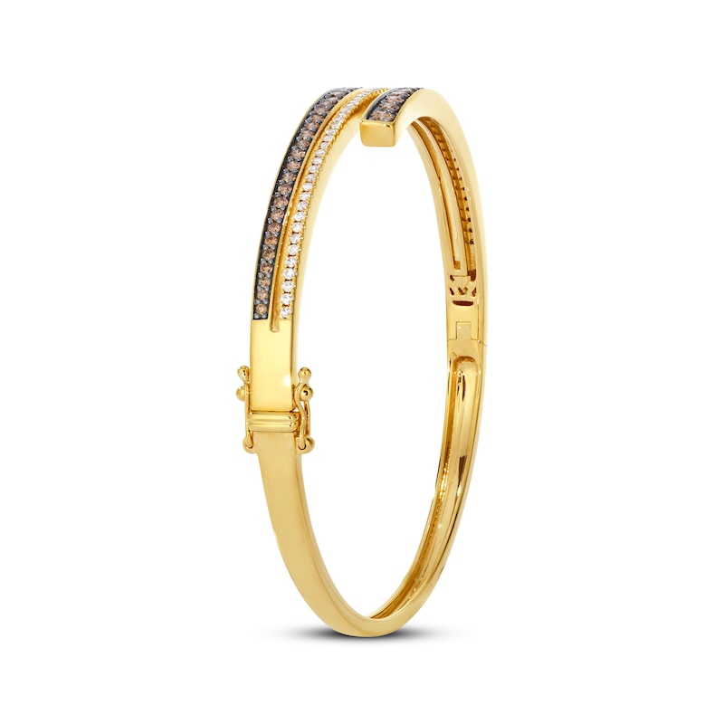 Main Image 2 of Le Vian Good Karma Diamond Bypass Bangle Bracelet 1-1/2 ct tw 14K Honey Gold 7.75&quot;