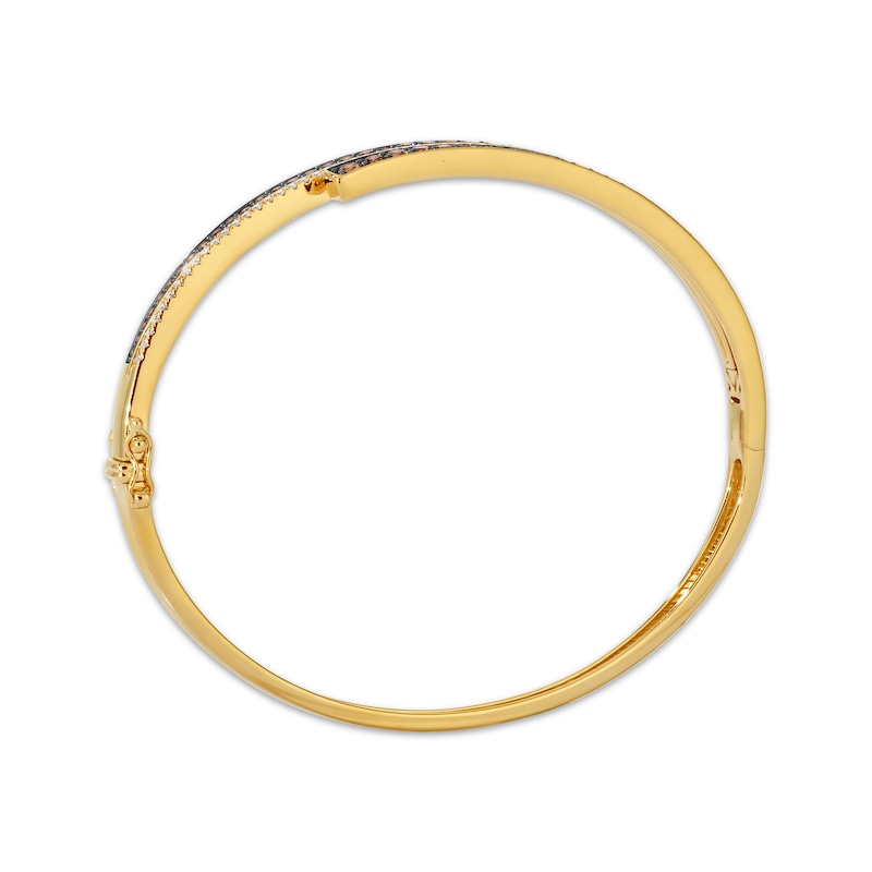 Main Image 3 of Le Vian Good Karma Diamond Bypass Bangle Bracelet 1-1/2 ct tw 14K Honey Gold 7.75&quot;