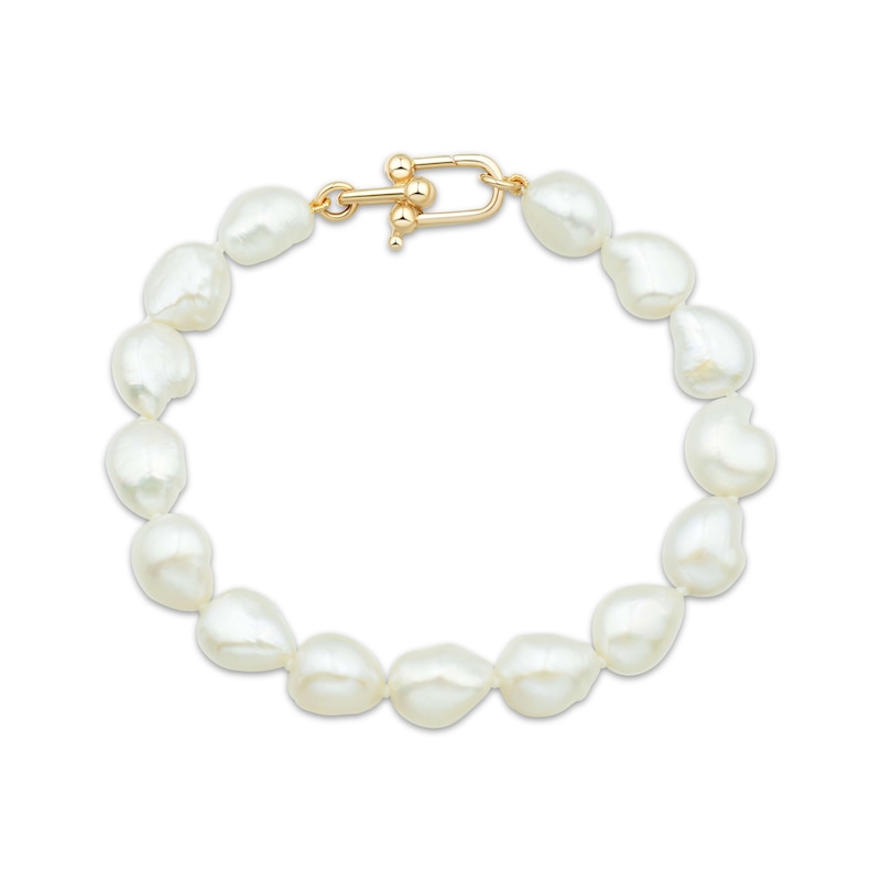 Main Image 2 of Baroque Cultured Pearl Bracelet 14K Yellow Gold 7.5&quot;