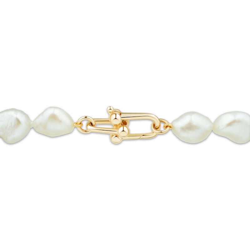 Main Image 3 of Baroque Cultured Pearl Bracelet 14K Yellow Gold 7.5&quot;