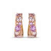 Thumbnail Image 2 of Le Vian Pretty in Pink Amethyst, Morganite & Pink Sapphire Hoop Earrings 1/15 ct tw Diamonds 14K Strawberry Gold