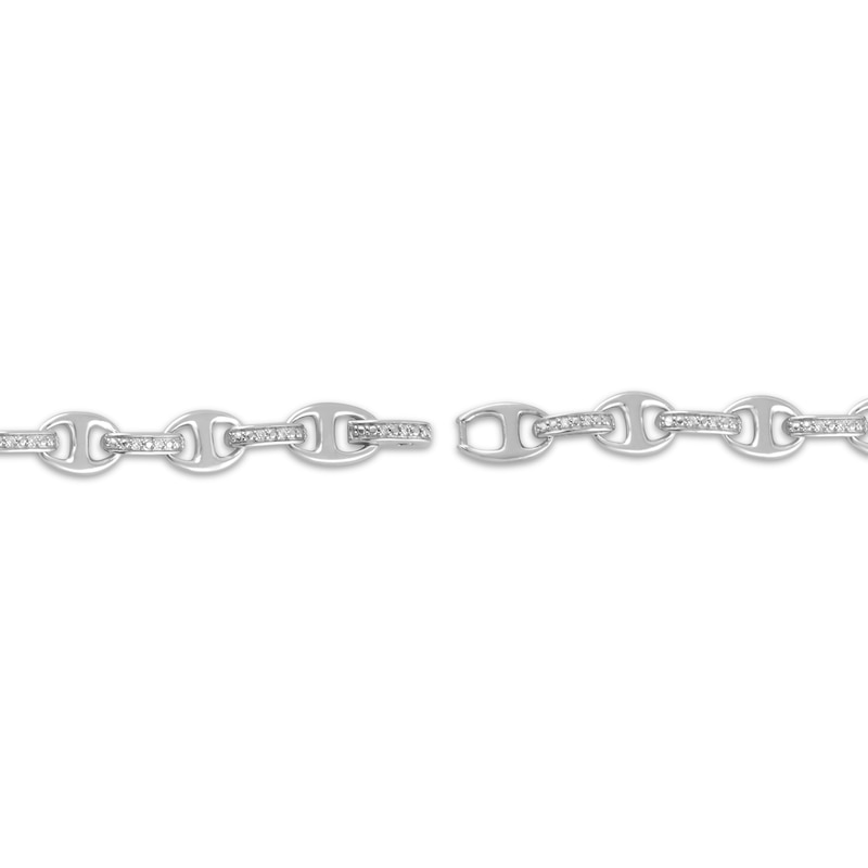 Main Image 3 of Diamond Mariner Link Bracelet 1/10 ct tw Sterling Silver 7"