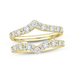 Now + Forever Diamond Chevron Enhancer Ring 1 ct tw 14K Yellow Gold
