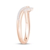 Thumbnail Image 2 of Now + Forever Diamond Chevron Two-Row Anniversary Ring 1/8 ct tw 10K Rose Gold