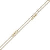 Thumbnail Image 2 of Italian Brilliance Diamond-Cut Bead Station Bracelet 14K Yellow Gold 7.5"