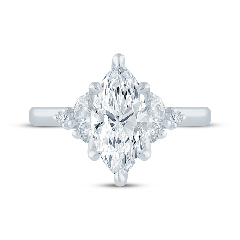 Main Image 4 of Monique Lhuillier Bliss Marquise-Cut Lab-Grown Diamond Engagement Ring 2-1/3 ct tw 18K White Gold
