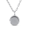 Thumbnail Image 3 of Multi-Diamond Sun Locket Necklace 1/10 ct tw Sterling Silver 18"