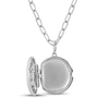 Thumbnail Image 4 of Multi-Diamond Sun Locket Necklace 1/10 ct tw Sterling Silver 18"