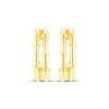 Thumbnail Image 2 of Two-Row Beaded J-Hoop Earrings 24K Yellow Gold Vermeil Sterling Silver