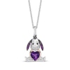 Thumbnail Image 1 of Disney Treasures Winnie the Pooh "Eeyore" Amethyst & Diamond Necklace 1/20 ct tw Sterling Silver & 10K Rose Gold 19"