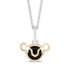 Thumbnail Image 1 of Disney Treasures The Lion King "Simba" Black Onyx Necklace Sterling Silver & 10K Yellow Gold 17"