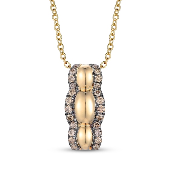 Le Vian Chocolate Waterfall Diamond Necklace 1/5 ct tw 14K Honey Gold 20"