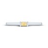 Thumbnail Image 4 of Monique Lhuillier Bliss Baguette-Cut Yellow Lab-Grown Diamond Solitaire Anniversary Ring 1/10 ct tw 18K White Gold