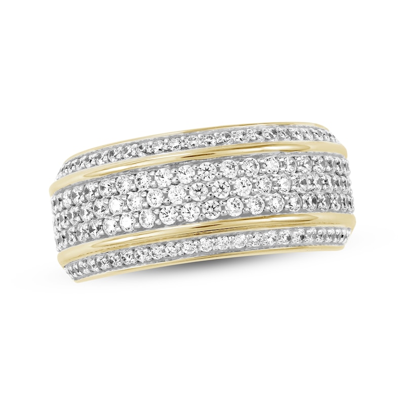 Main Image 1 of KAY Lab-Grown Diamonds Men's Multi-Row Ring 1-1/4 ct tw 10K Yellow Gold