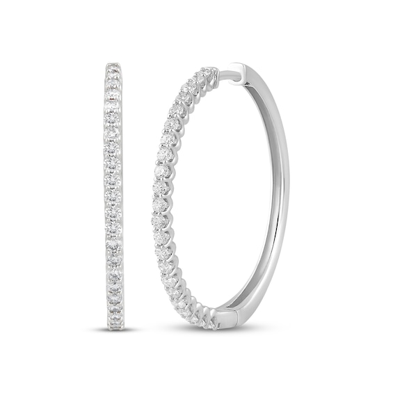KAY Lab-Grown Diamonds Hoop Earrings 1 ct tw Sterling Silver