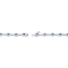 Thumbnail Image 3 of Swiss Blue Topaz, Blue & White Lab-Created Sapphire Evil Eye Bracelet 7.25"