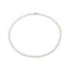 Thumbnail Image 2 of 4.5-5mm Cultured Pearl & White Lab-Created Sapphire Strand Necklace Sterling Silver 18"