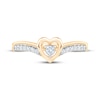 Thumbnail Image 3 of KAY Lab-Grown Diamonds Heart-Shaped Promise Ring 1/5 ct tw 10K Yellow Gold
